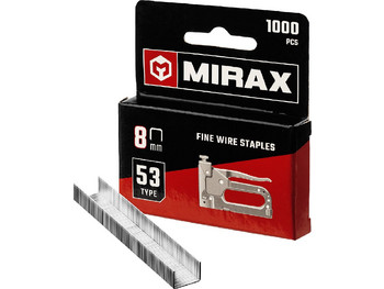 MIRAX 8 мм скобы для степлера узкие тип 53, 1000 шт