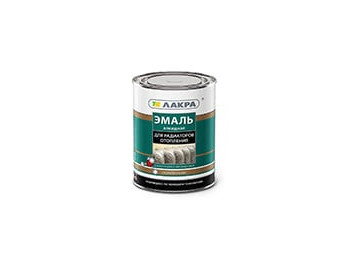 Эмаль для радиаторов ЛАКРА 0,9 кг алкидная полуматовая белая