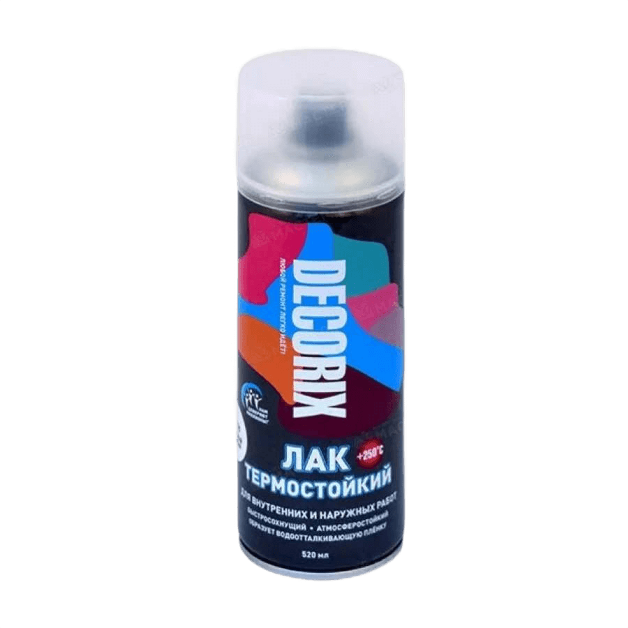 DECORIX аэрозольные лак термостойкий +250°С